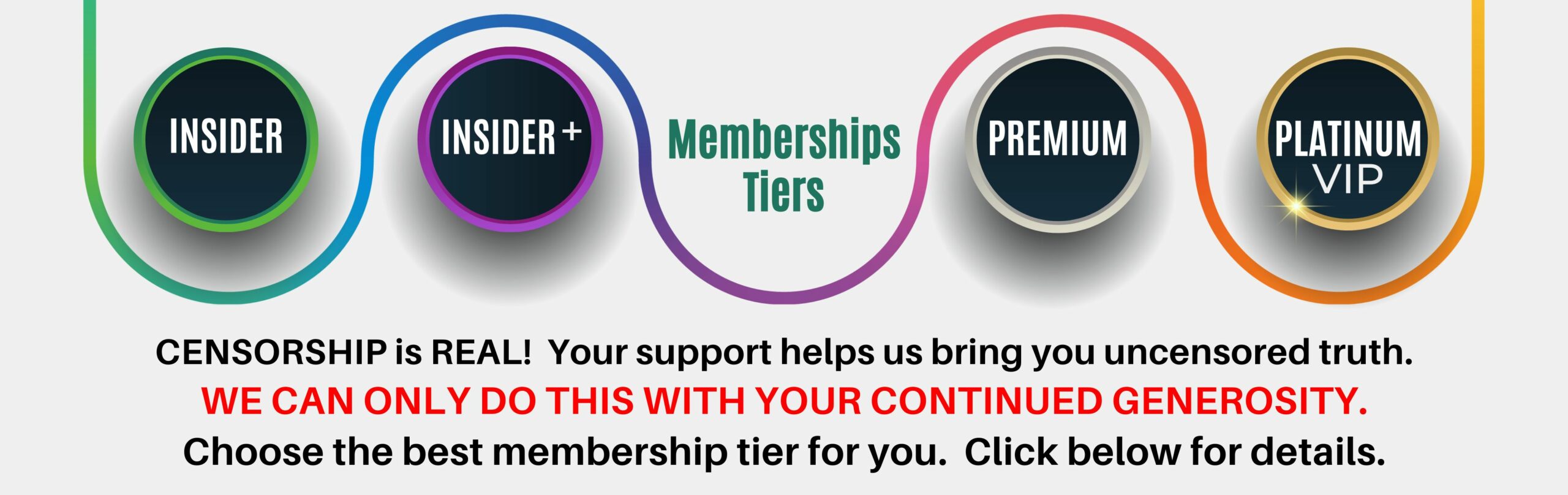 wide membership tier banner